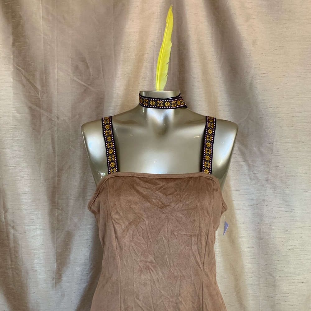 HALLOWEEN COSTUME COSPLAY INDIAN POCAHONTAS NATIVE AMERICAN DRESS TIGER LILY